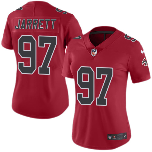 Women's Limited Grady Jarrett Nike Jersey Red - #97 Rush NFL Atlanta Falcons